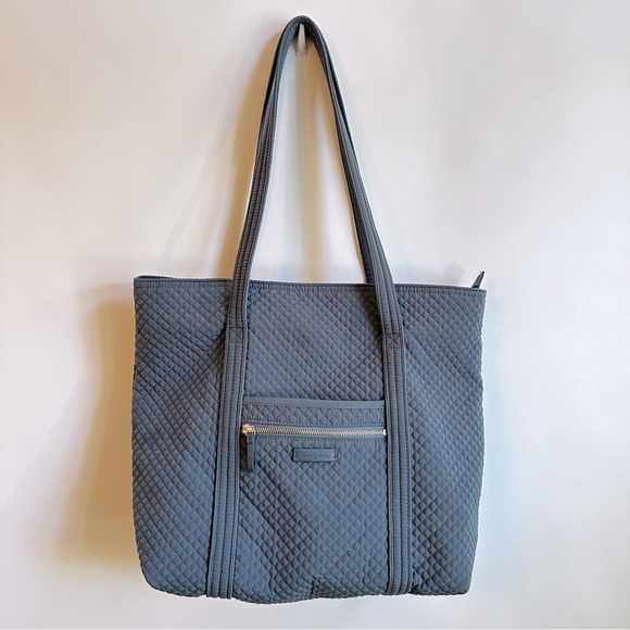 Vera Bradley Handbags - Vera Bradley grey/ blue quilted purse handbag lined